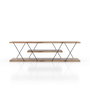 Hanah Home Soporte de TV Canaz v2 Negro y Nogal